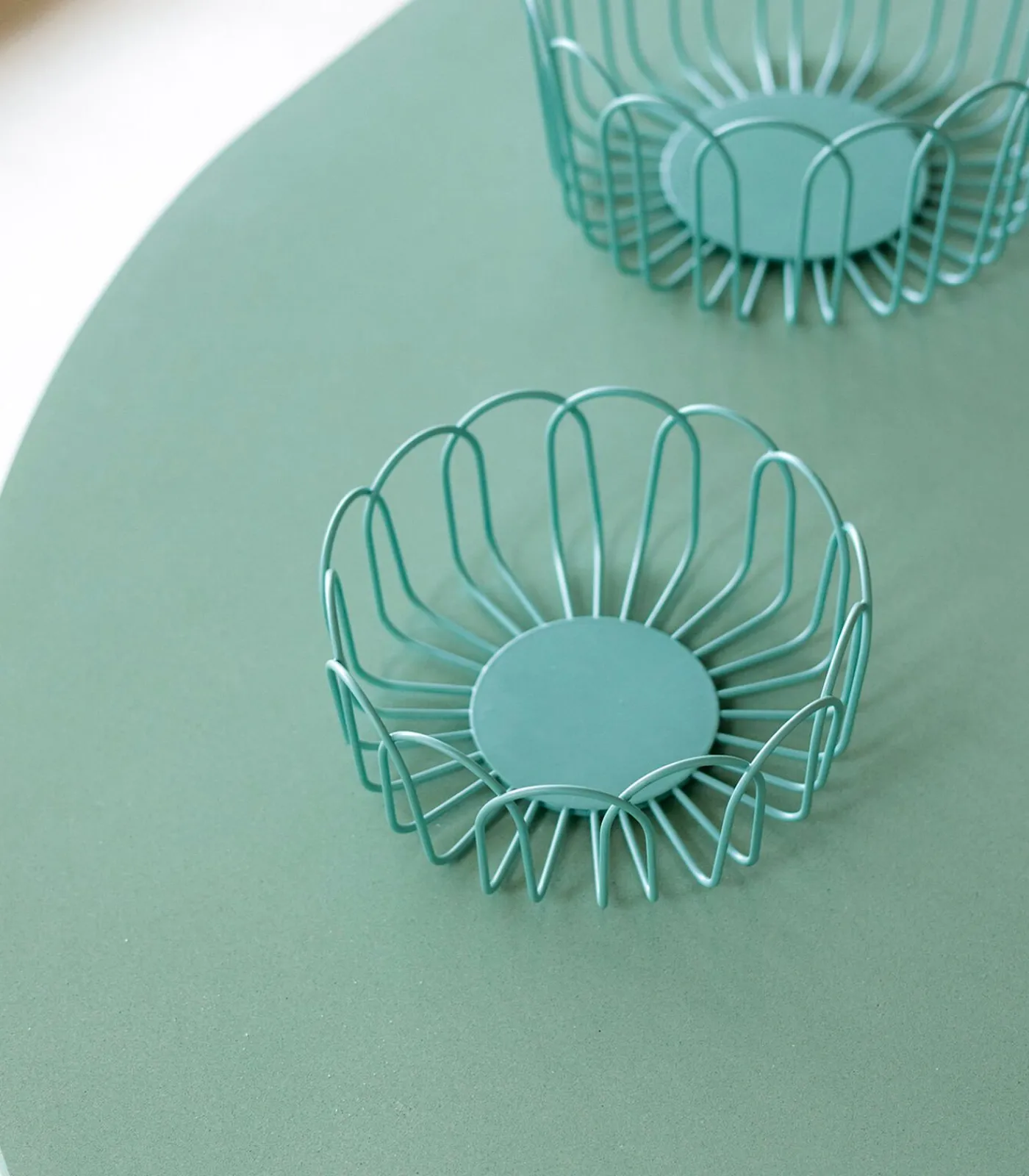 New Draadmand 16xH7cm groen Flores Keukenaccessoires