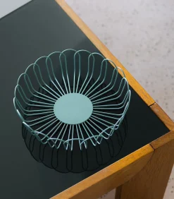 Hot Draadmand 26,5xH7,5cm groen Flores Keukenaccessoires