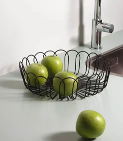 Hot Draadmand 26,5xH7,5cm zwart Flores Keukenaccessoires