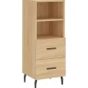 Clearance Dressoir 34,5x34x90 cm bewerkt hout sonoma eiken Meubels