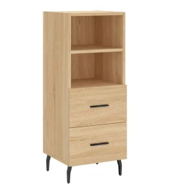 Clearance Dressoir 34,5x34x90 cm bewerkt hout sonoma eiken Meubels