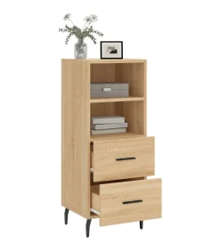 Clearance Dressoir 34,5x34x90 cm bewerkt hout sonoma eiken Meubels