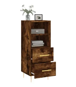 Clearance Dressoir 34,5x34x90 cm bewerkt hout gerookt eiken Meubels