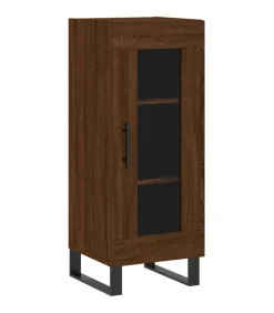 Clearance Dressoir 34,5x34x90 cm bewerkt hout bruin eikenkleur Meubels
