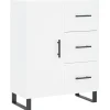 Clearance Dressoir 69,5x34x90 cm bewerkt hout wit Meubels