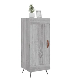 Outlet Dressoir 34,5x34x90 cm bewerkt hout grijs sonoma eikenkleurig Meubels