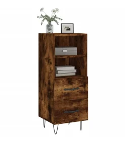 Best Dressoir 34,5x34x90 cm bewerkt hout gerookt eiken Meubels