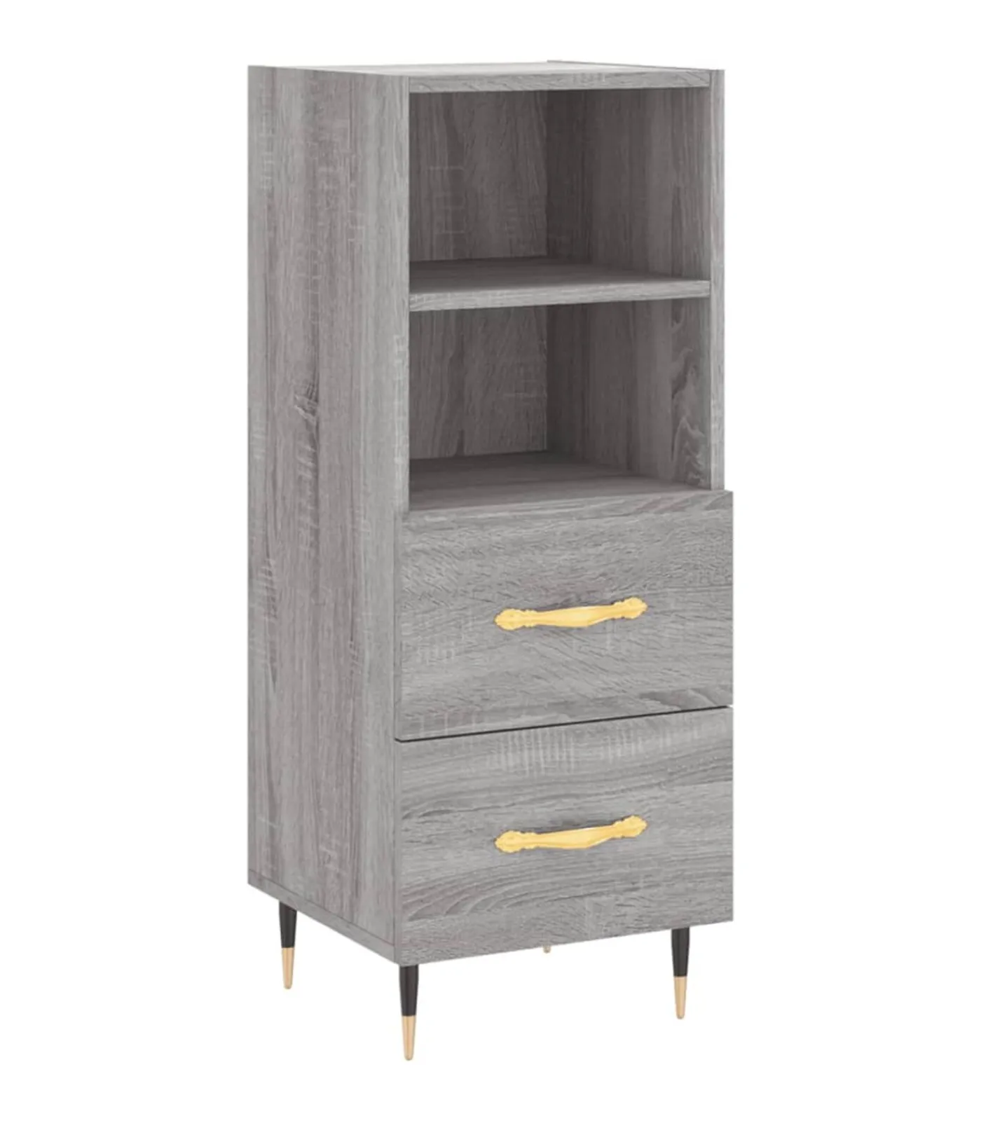 Online Dressoir 34,5x34x90 cm bewerkt hout grijs sonoma eikenkleurig Meubels