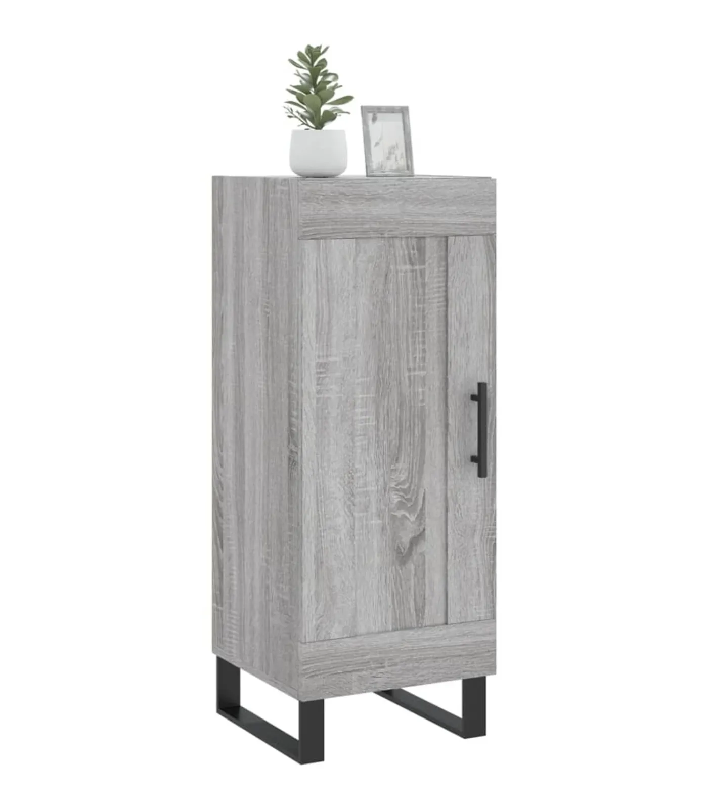 Clearance Dressoir 34,5x34x90 cm bewerkt hout grijs sonoma eikenkleurig Meubels