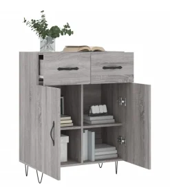 Dressoir 69,5x34x90 cm bewerkt hout grijs sonoma eikenkleurig Meubels