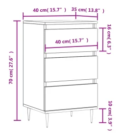 Sale Dressoir 40x35x70 cm bewerkt hout betongrijs Meubels