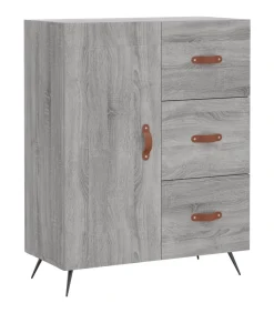 Discount Dressoir 69,5x34x90 cm bewerkt hout grijs sonoma eikenkleurig Meubels
