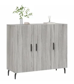 Dressoir 90x34x80 cm bewerkt hout grijs sonoma eikenkleurig Meubels