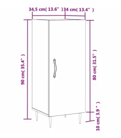 Online Dressoir 34,5x34x90 cm bewerkt hout gerookt eiken Meubels
