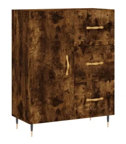 Clearance Dressoir 69,5x34x90 cm bewerkt hout gerookt eikenkleurig Meubels