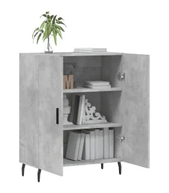 New Dressoir 69,5x34x90 cm bewerkt hout betongrijs Meubels