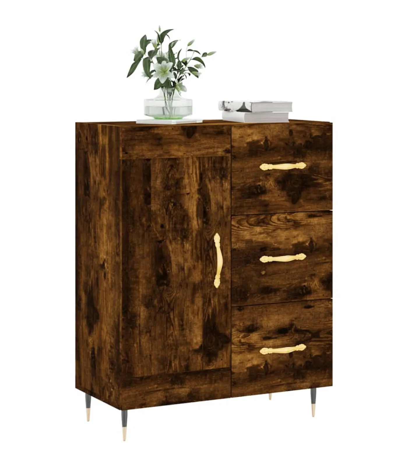 Best Dressoir 69,5x34x90 cm bewerkt hout gerookt eikenkleurig Meubels