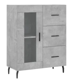 Dressoir 69,5x34x90 cm bewerkt hout betongrijs Meubels
