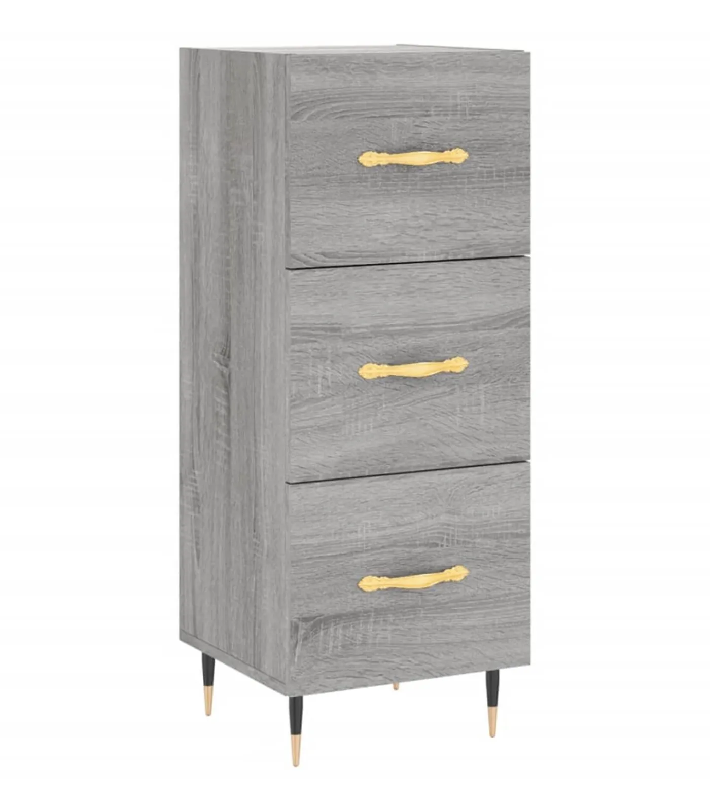 Best Dressoir 34,5x34x90 cm bewerkt hout grijs sonoma eikenkleurig Meubels