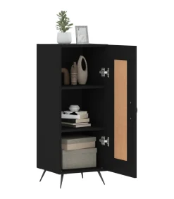 New Dressoir 34,5x34x90 cm bewerkt hout zwart Meubels