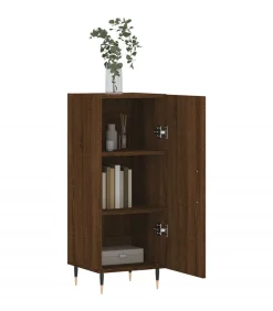Outlet Dressoir 34,5x34x90 cm bewerkt hout bruin eikenkleur Meubels