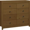 Hot Dressoir 100x40x90 cm massief grenenhout honingbruin Meubels
