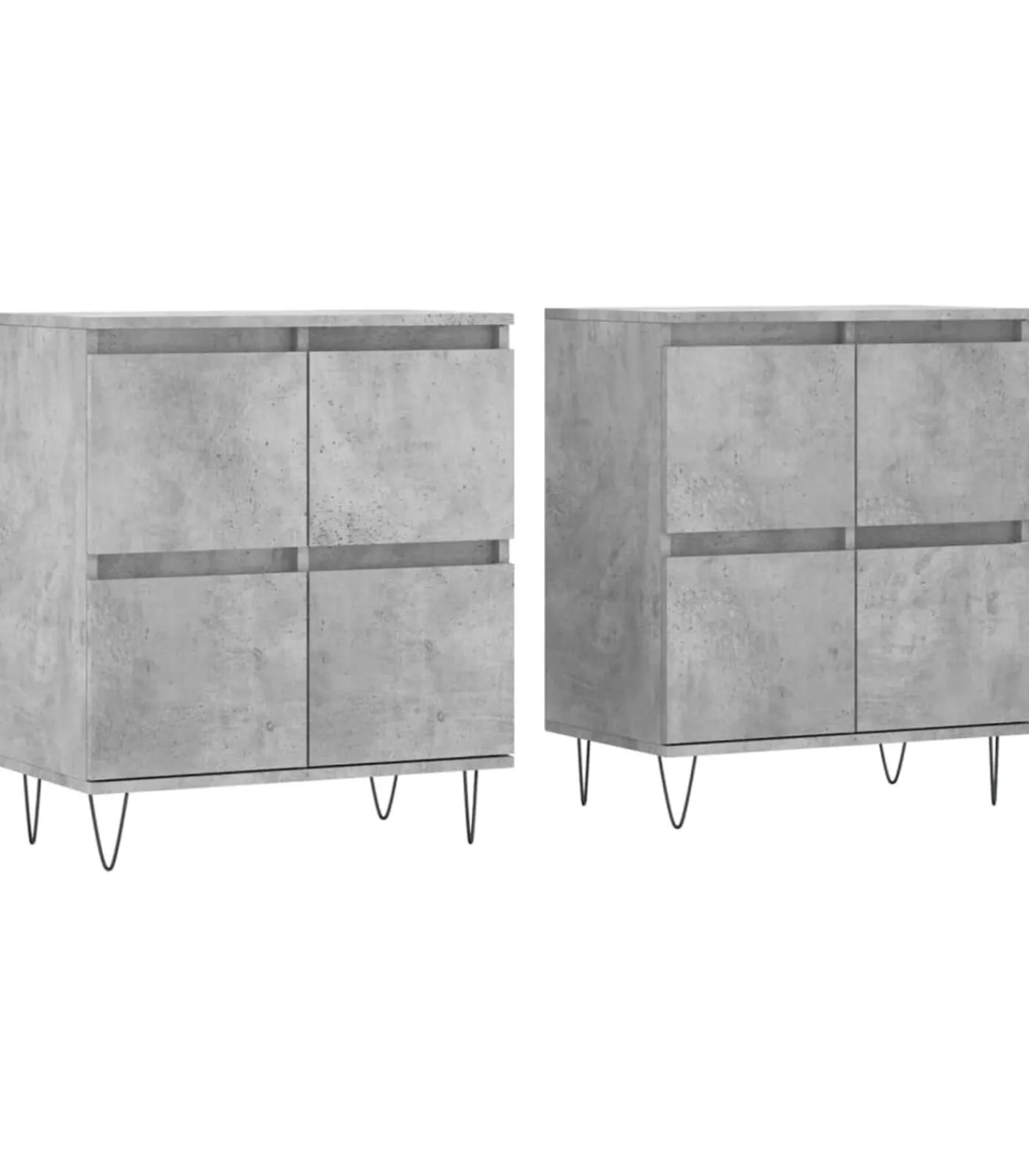 Sale Dressoirs 2 st bewerkt hout betongrijs Meubels