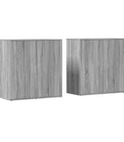 Online Dressoirs 2 st 79x38x80 cm bewerkt hout grijs sonoma eikenkleur Meubels