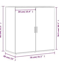 Online Dressoirs 2 st 79x38x80 cm bewerkt hout grijs sonoma eikenkleur Meubels