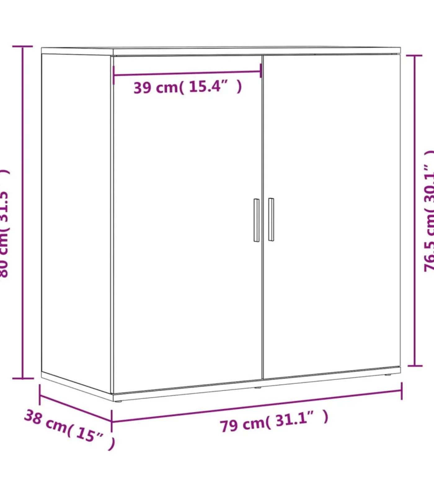 Online Dressoirs 2 st 79x38x80 cm bewerkt hout grijs sonoma eikenkleur Meubels