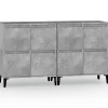 Best Dressoirs 2 st 60x35x70 cm bewerkt hout betongrijs Meubels