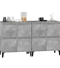 Best Dressoirs 2 st 60x35x70 cm bewerkt hout betongrijs Meubels