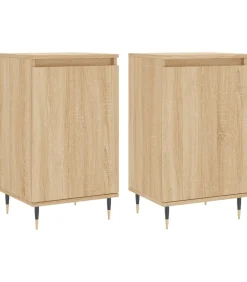 Online Dressoirs 2 st 40x35x70 cm bewerkt hout sonoma eikenkleurig Meubels