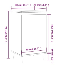 Online Dressoirs 2 st 40x35x70 cm bewerkt hout sonoma eikenkleurig Meubels