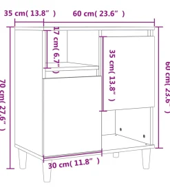 Discount Dressoirs 3 st 60x35x70 cm bewerkt hout gerookt eikenkleurig Meubels