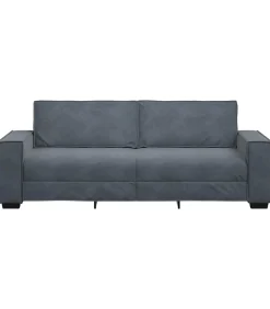 Outlet Driezitsbank 180 cm fluweel donkergrijs Zetels