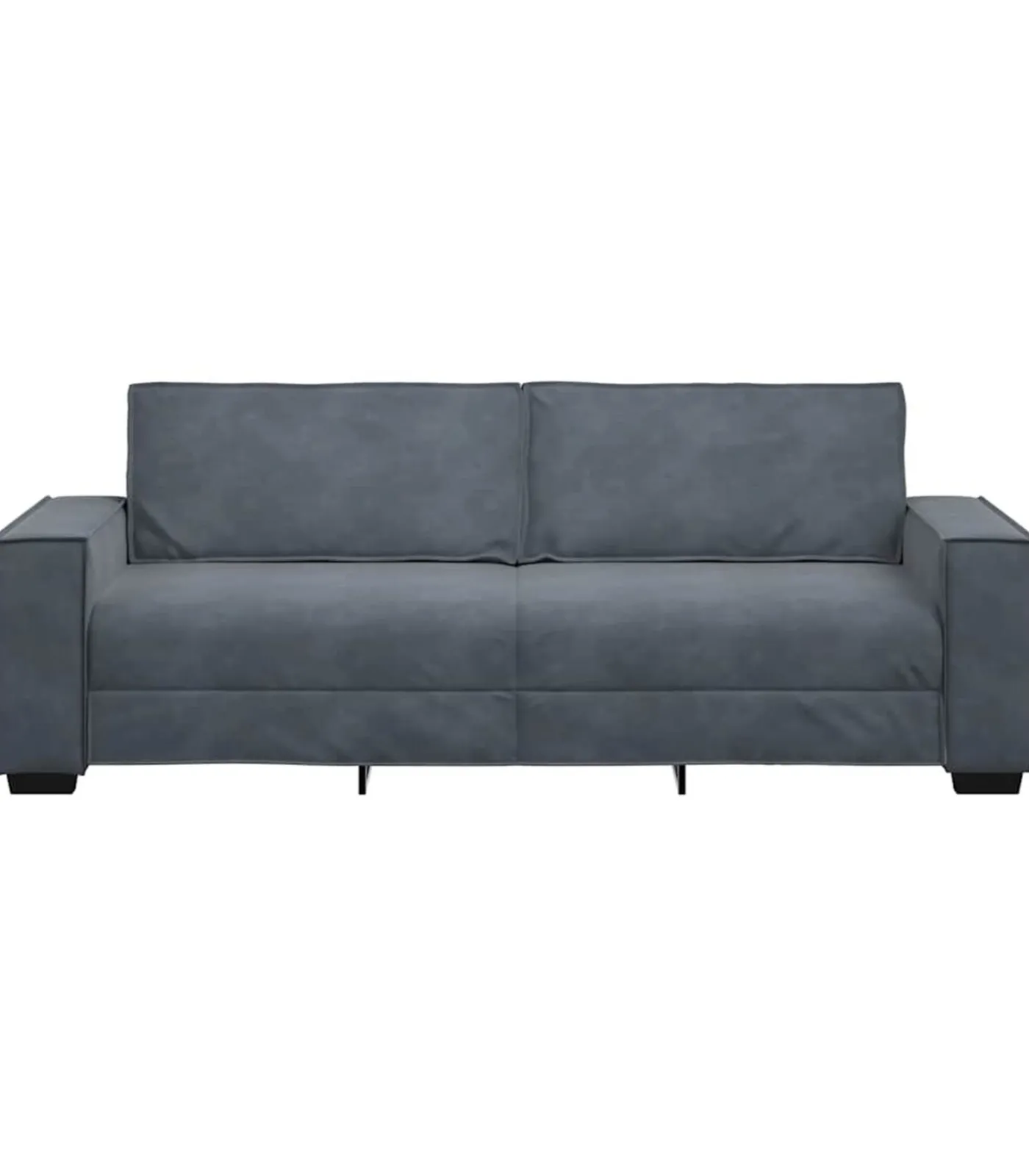 Outlet Driezitsbank 180 cm fluweel donkergrijs Zetels