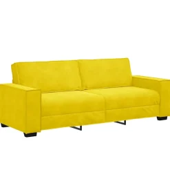 Outlet Driezitsbank 180 cm fluweel geel Zetels