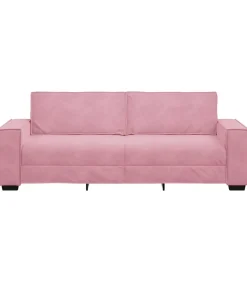 Online Driezitsbank 180 cm fluweel roze Zetels