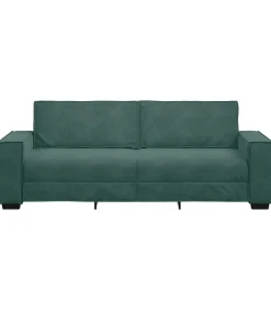 Online Driezitsbank 180 cm fluweel donkergroen Zetels