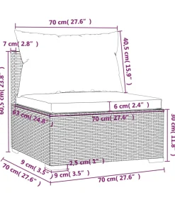 New Driezitsbank met kussens poly rattan zwart Tuinmeubelen