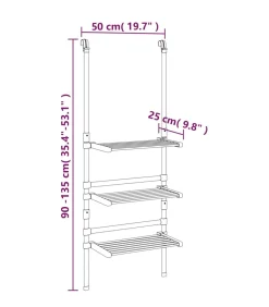 Online Droogrek 3-laags hangend aluminium Wassen & Strijken