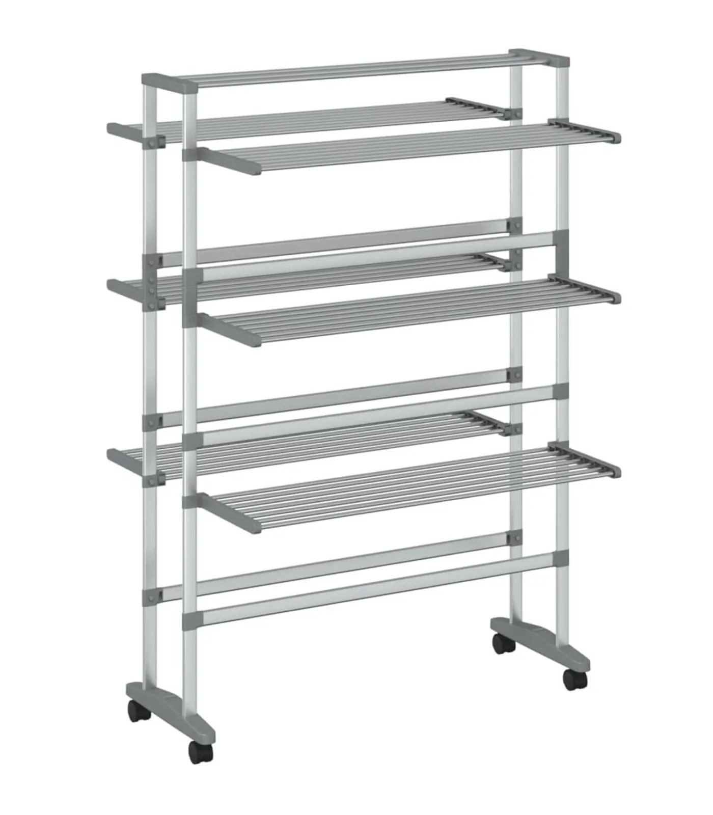 Hot Droogrek met wieltjes 89x64x129 cm aluminium Wassen & Strijken