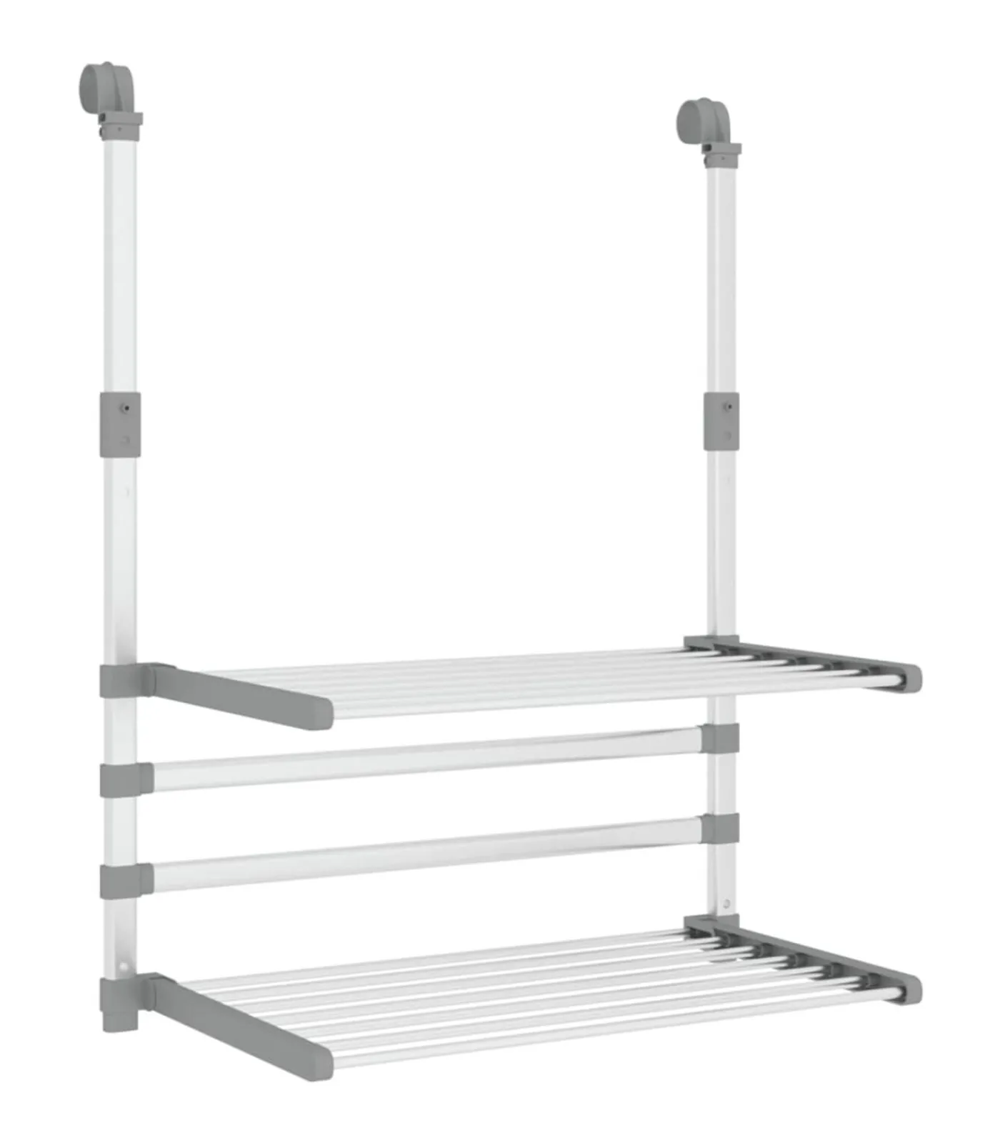 Outlet Droogrek voor balkon 54x25x42 cm aluminium Wassen & Strijken