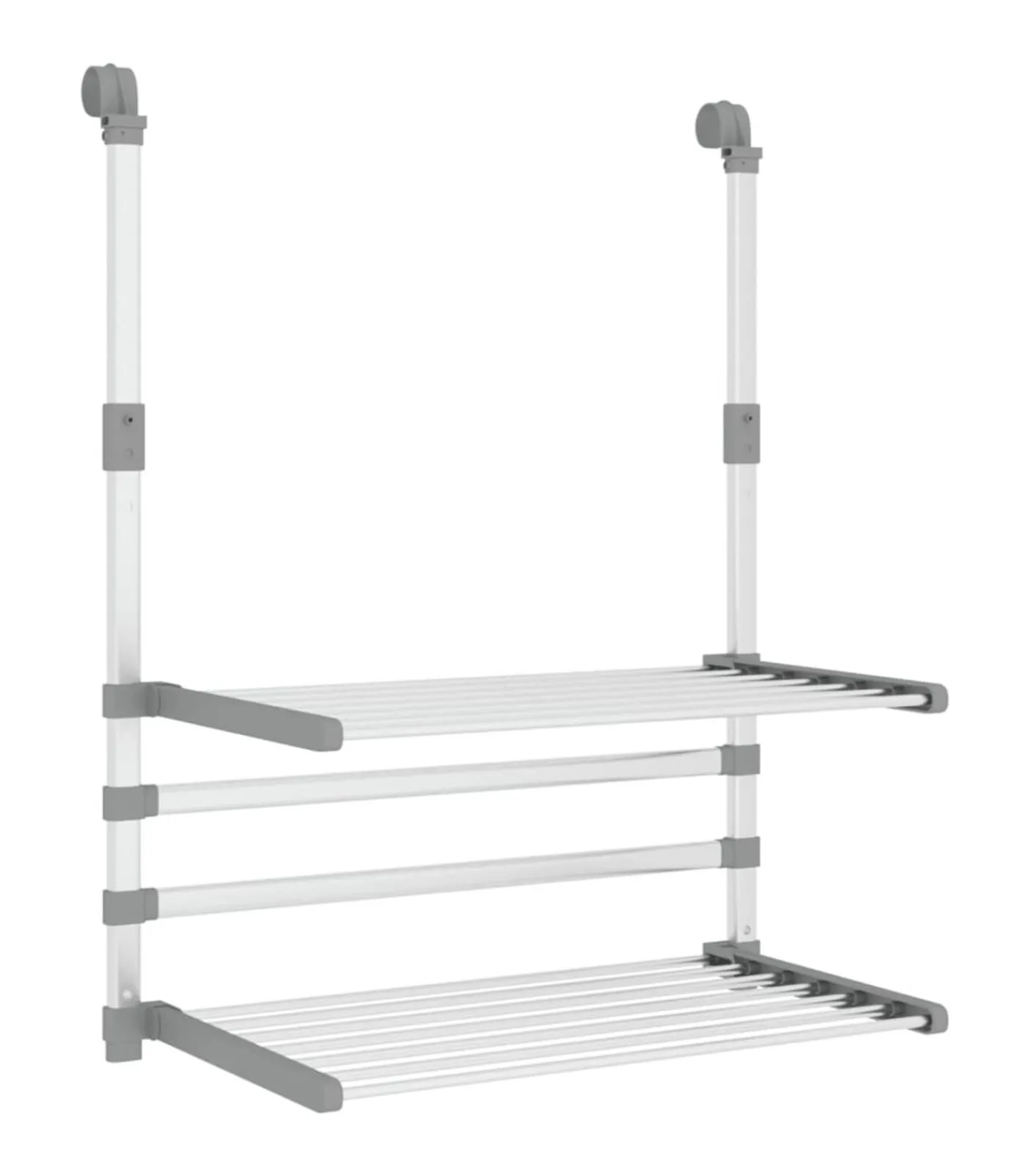 Outlet Droogrek voor balkon 54x25x42 cm aluminium Wassen & Strijken