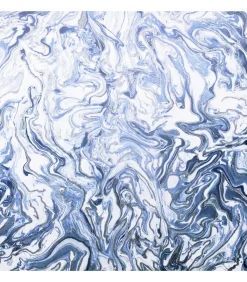 Discount Behang Liquid Marble blauw Decoratie