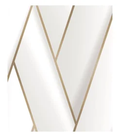 Hot Behang Geometric wit en goudkleurig Decoratie