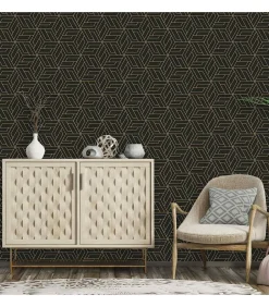 DUTCH WANDBEKLEDING Behang Cobra Zwart Decoratie