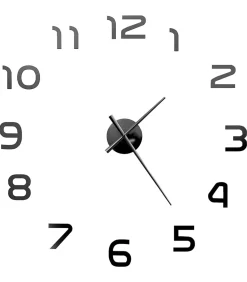 Online 3D-wandklok 100 cm XXL modern zwart Klokken