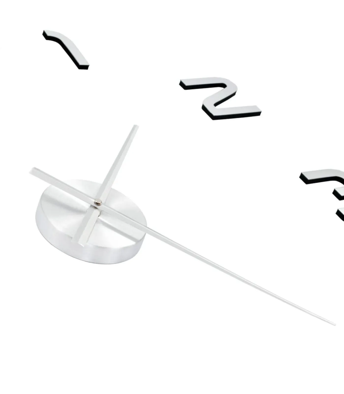 Sale 3D-wandklok 100 cm XXL modern zilverkleurig Klokken